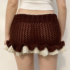 Ruffle Knitting Mini Skirt - Femboy Fashion