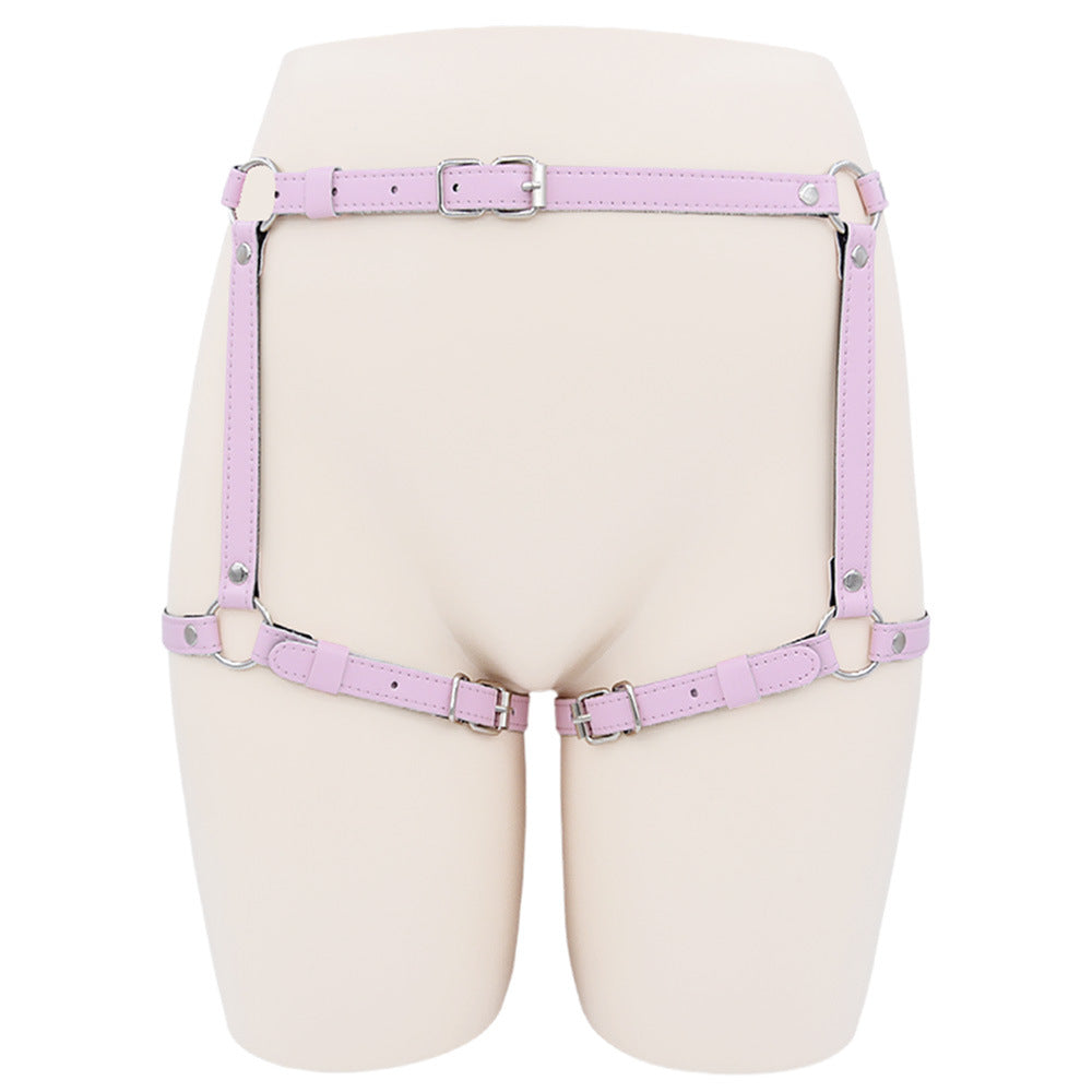 Leather booty sweet harness with bow