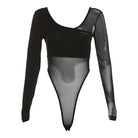 Long sleeve slinky v neck bodysuit