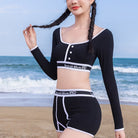 Long Sleeve Swimsuit 2 Piece for Femboy - Femboy Fashion