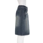 Low Rise Midi Denim Skirt - Femboy Fashion