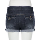 Low Waist Denim Jean Mini Shorts - Femboy Fashion