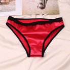 Luxurious red satin panties