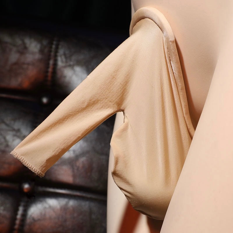 Beige C-String Pouch Thong Open Style
