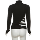 Mock neck long sleeve top back