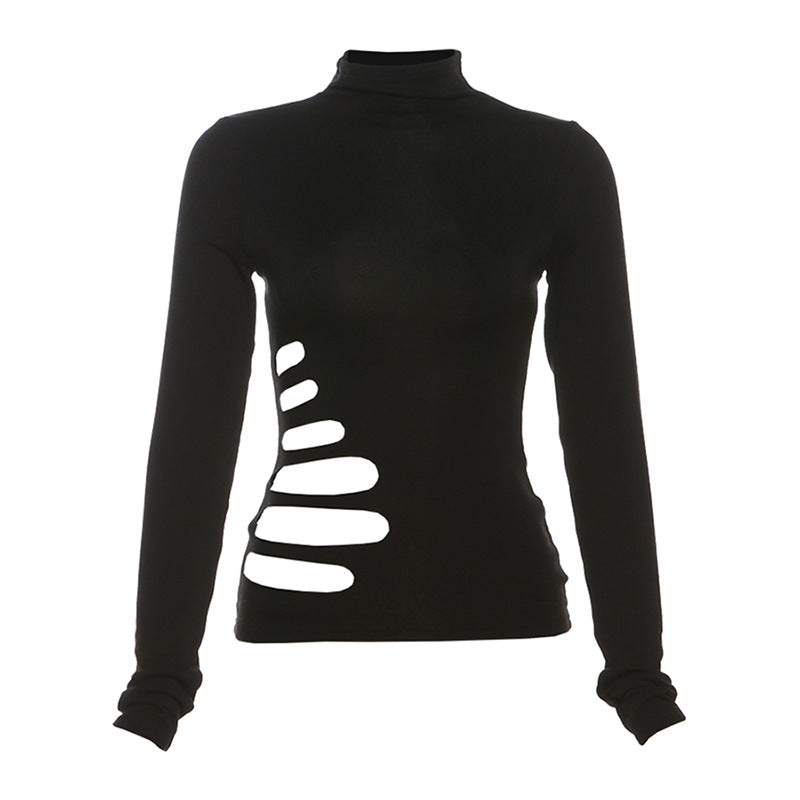 Mock neck long sleeve top