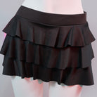Black Multi Layered Micro Mini Skirt