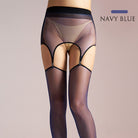 See Through Garter Belt And Thigh High Stockings - Femboy Fashion