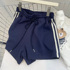 Navy elastic waist sport short