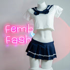 Japanese School Girl Lingerie Set Navy - Femboy Fashion