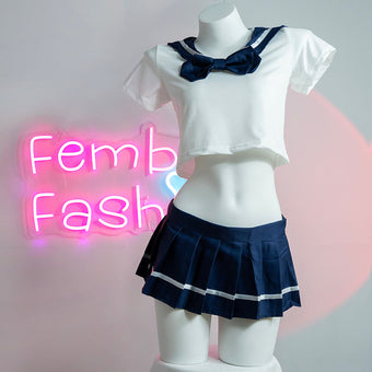 Sexy Femboy Japanese School Girl Lingerie Set
