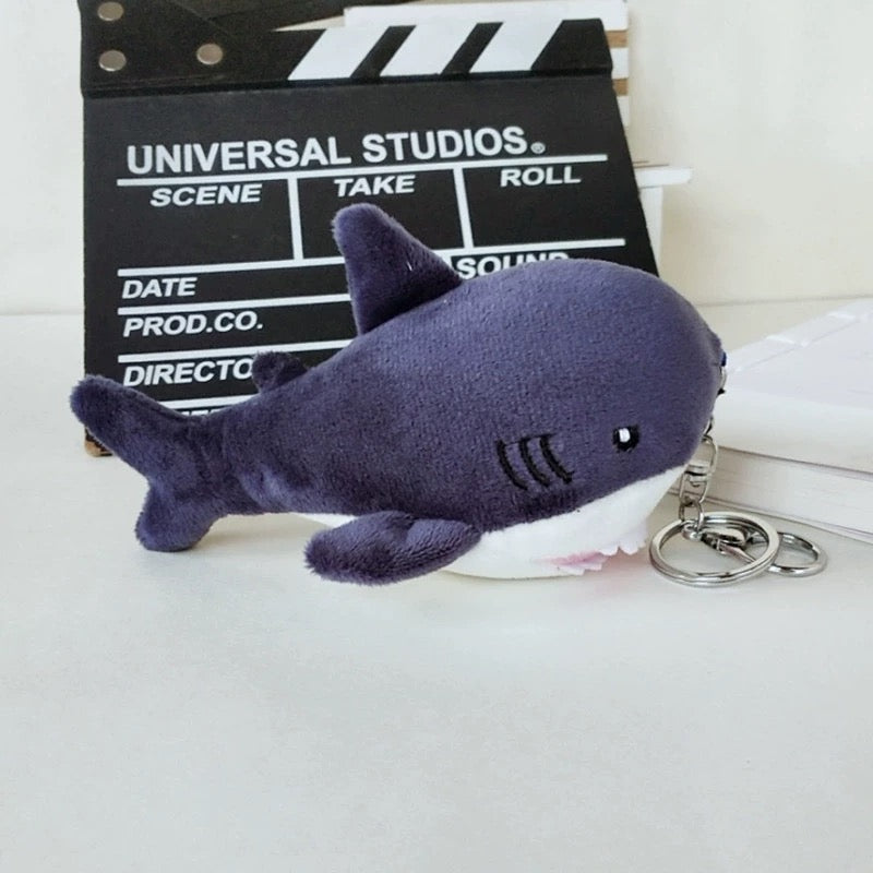 Navy Shark Plush Keychain - Femboy Fashion