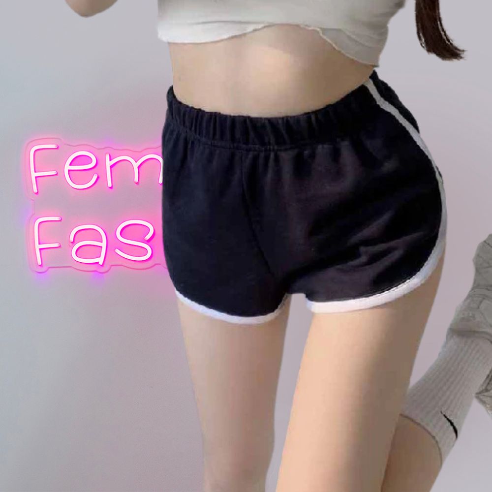 Femboy in Navy Sport Short Shorts - Femboy Fashion