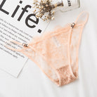 Orange Sexy Lace Adjustable Thong - Femboy Fashion