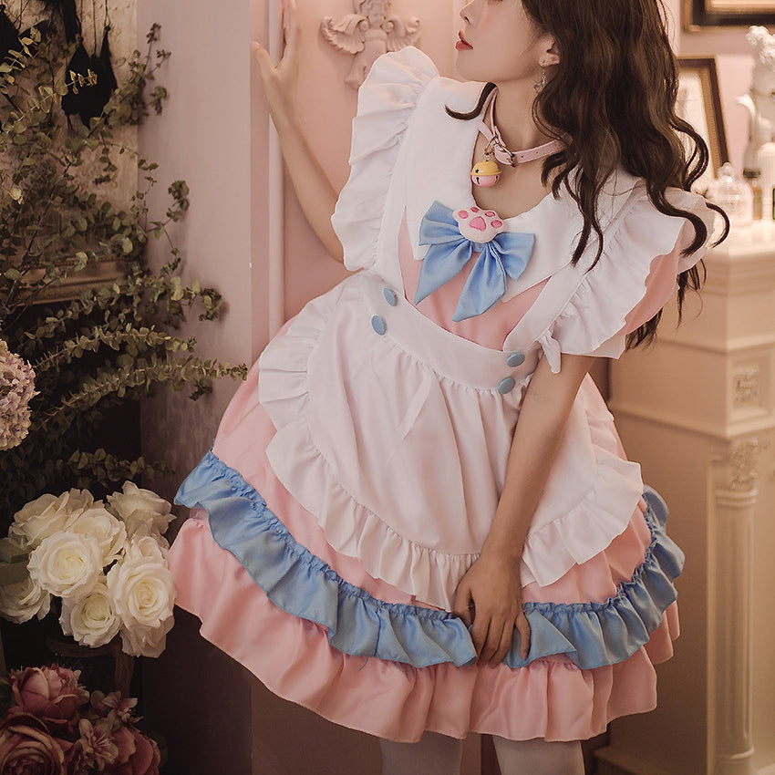 Pastel Pink Maid Dress - Femboy Fashion