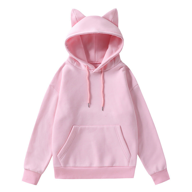 Pink Cat Ear Hoodie For Femboy - Femboy Fashion