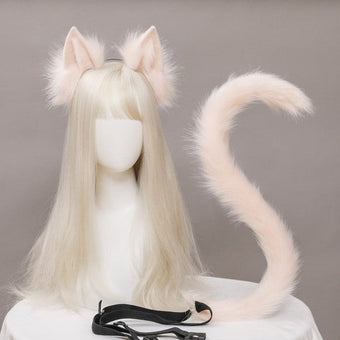Femboy Cat Ears Headband + Tail