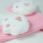 Pink cat paw plushie arm warmer