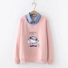 Pink Cute Coffee Printed Sweatshirts - Femboy Fashion