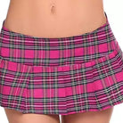 Femboy plaid pleated mico skirt pink