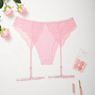 Pink femboy plus size panty with garter