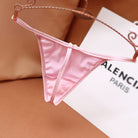 Pink G String Thong Panty With Bowknot Back - Femboy Fashion