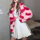 Femboy In Pink Heart Jacket - Femboy Fashion