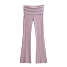 Femboy Pink High Sport Kick Flare Pants - Femboy Fashion