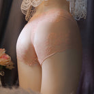 Pink High Waisted Lace Hiding Gaff Panty Back - Femboy Fashion