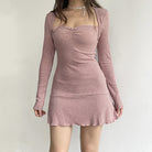 Pink Knitted Dress - Femboy Fashion