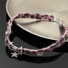 Pink Leopard Print Choker - Femboy Fashion