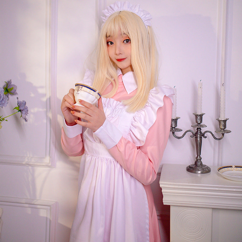 Sweet Pink Long Maid Dress - Femboy Fashion