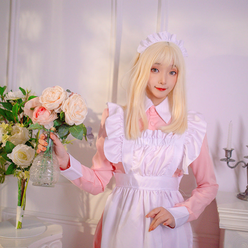 Sweet Pink Long Maid Dress - Femboy Fashion