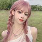 Femboy Pink Long Straight Wig With Bangs - Femboy Fashion