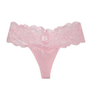 Pink plus size lace thong panties