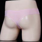 Pink Black seamless pouch panty for sissy femboy back