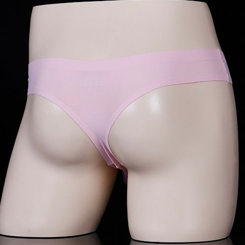 Pink Black seamless pouch panty for sissy femboy back