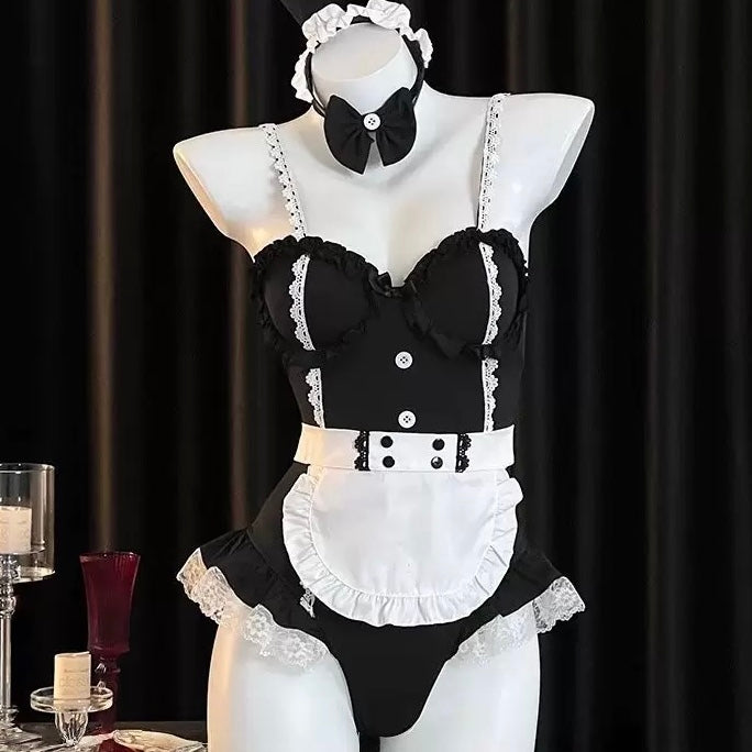 Plus Size Bunny Lingerie Black - Femboy Fashion
