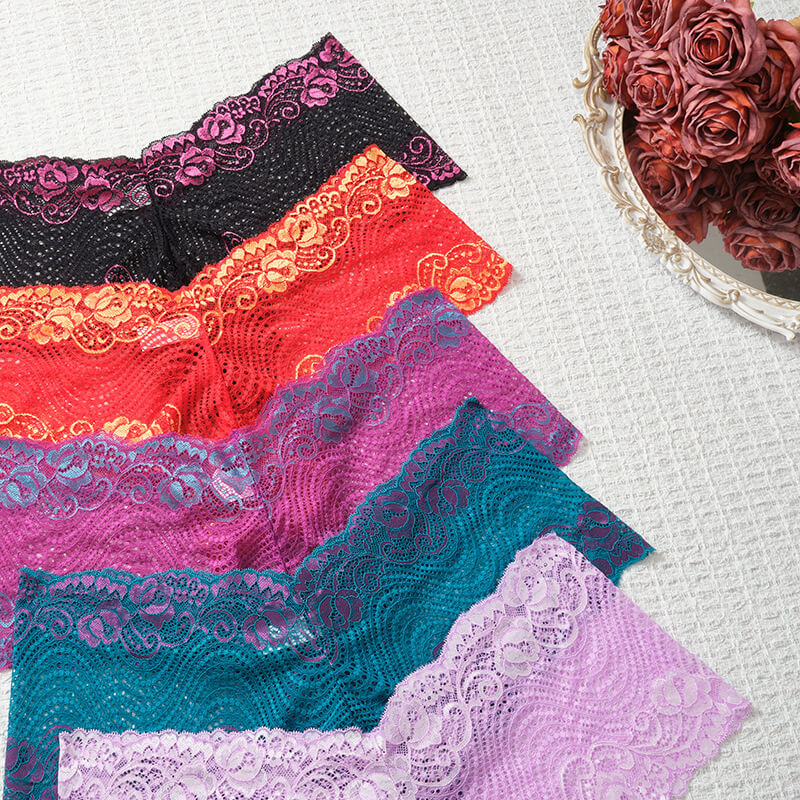 Plus size floral lace panties femboy fashion