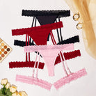 Plus size panty thong with garter for femboy