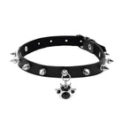 Punk leather choker with cat paw