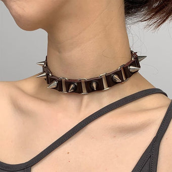 Punk Leather Choker