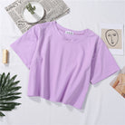 Femboy Purple Solid Crop T-Shirt - Femboy Fashion