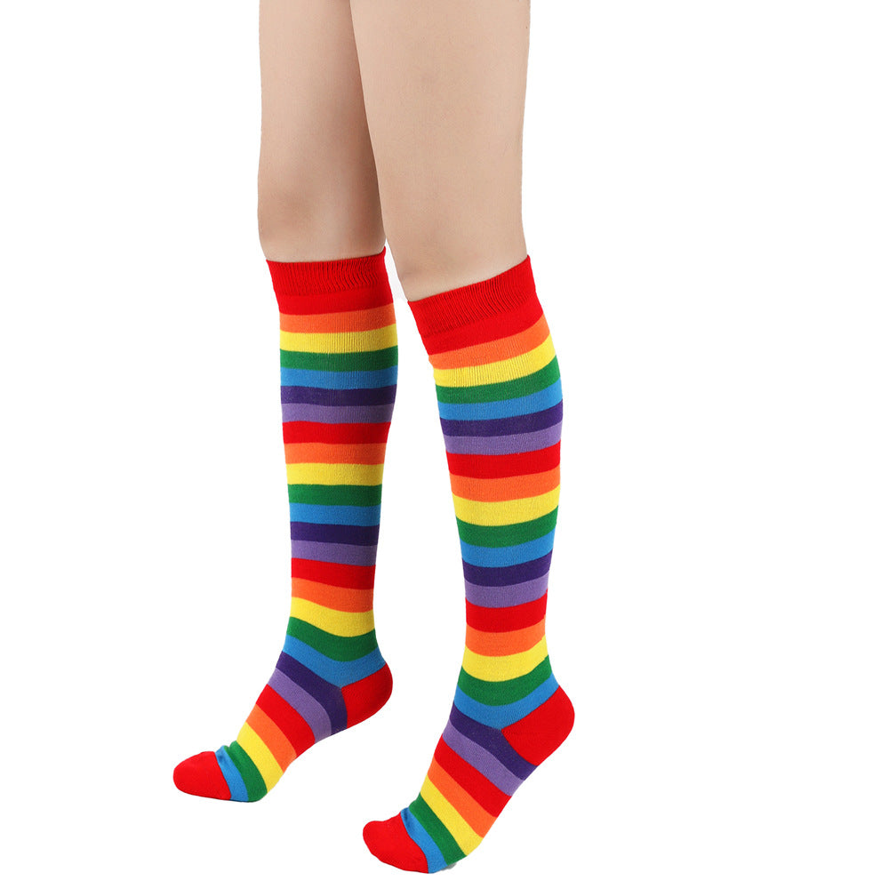 Rainbow Knee High Socks - Femboy Fashion