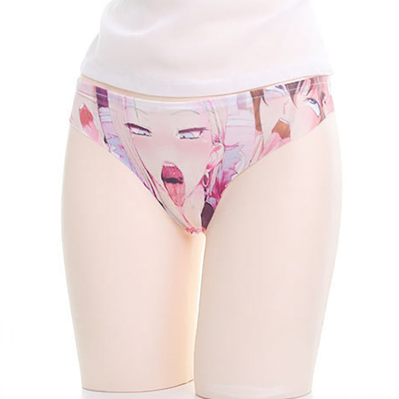 Red And White Anime Print Panty - Femboy Fashion