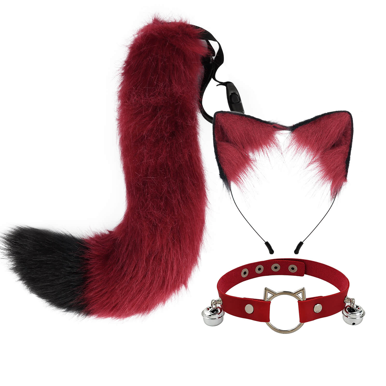 Cat Ears And Tail With Collar Set - Femboy Fashion