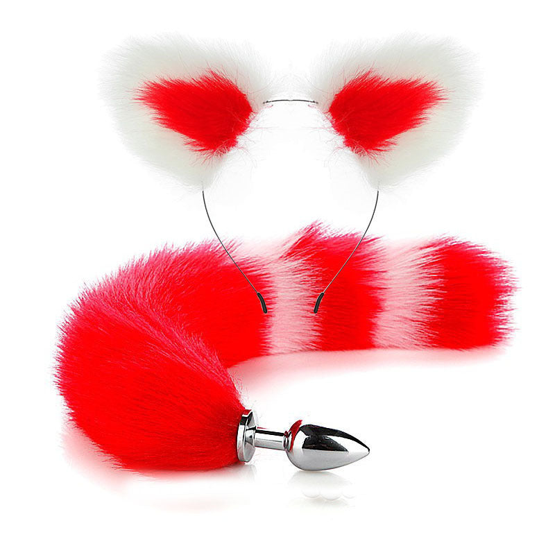 Fox Tail Butt Plug And Ears 2 Piece Set - Femboy Fashion