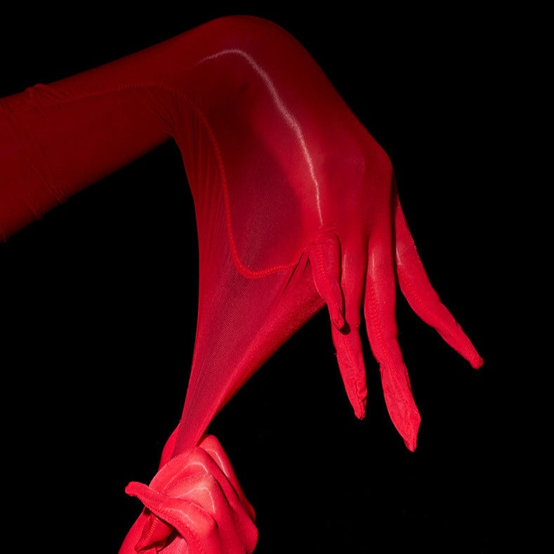 Glossy Stockings Gloves - Femboy Fashion