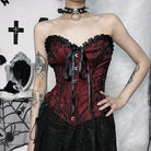 Red Gothic Corset Top - Femboy Fashion