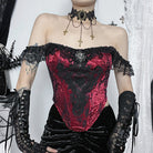 Femboy in Gothic Red Corset Top - Femboy Fashion